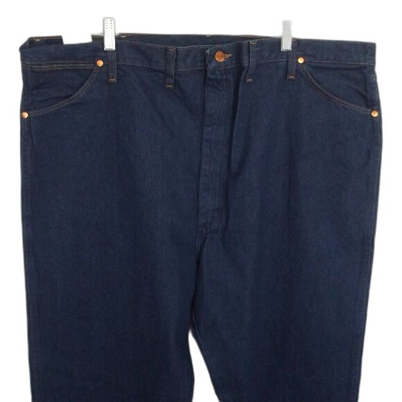 WRANGLER Jeans, 45/46, Cowboy Cut, Dark Wash, Zipper fly, New Irregular - Picture 3 of 12